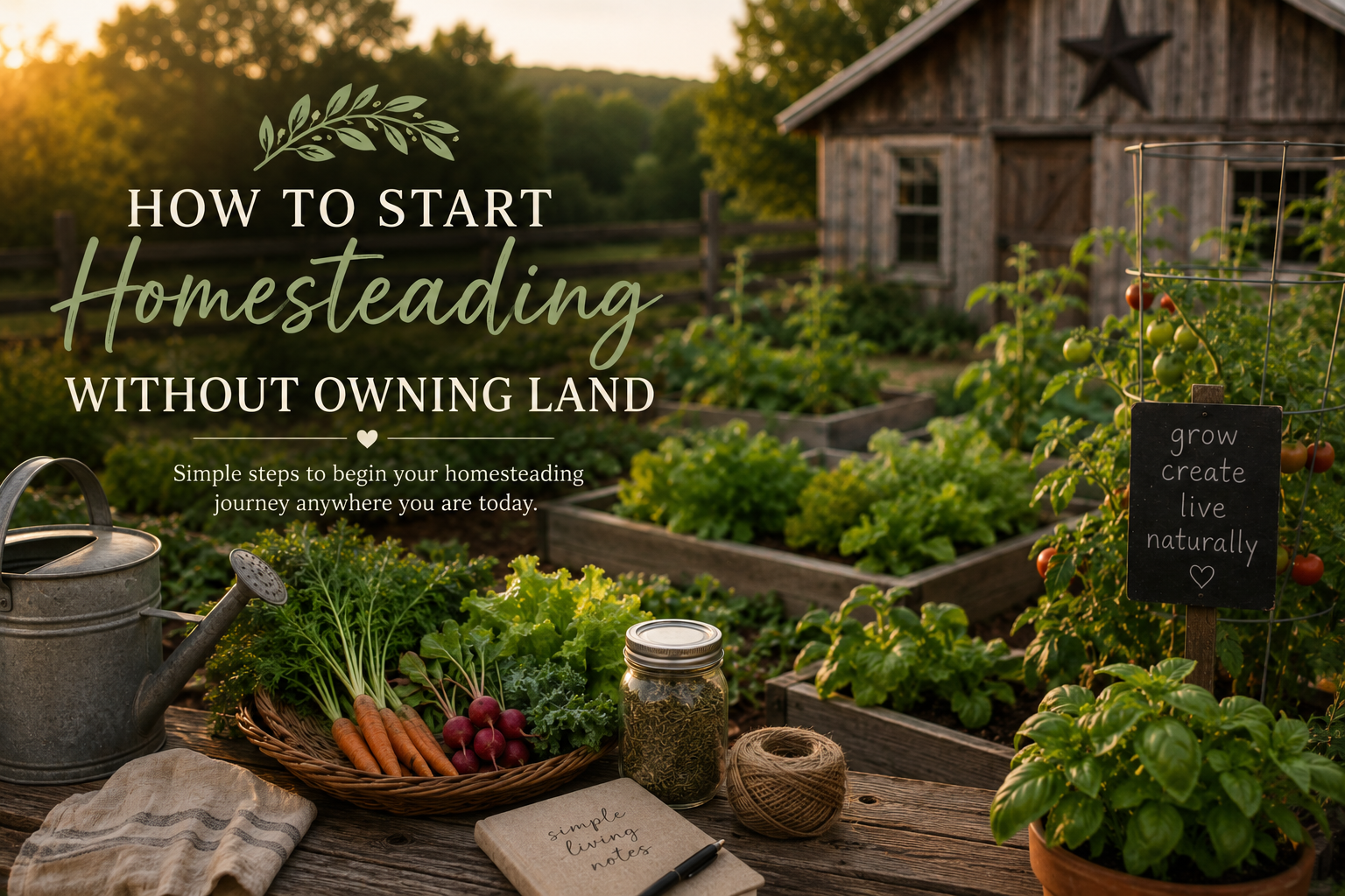 How to Start Homesteading Without Owning Land