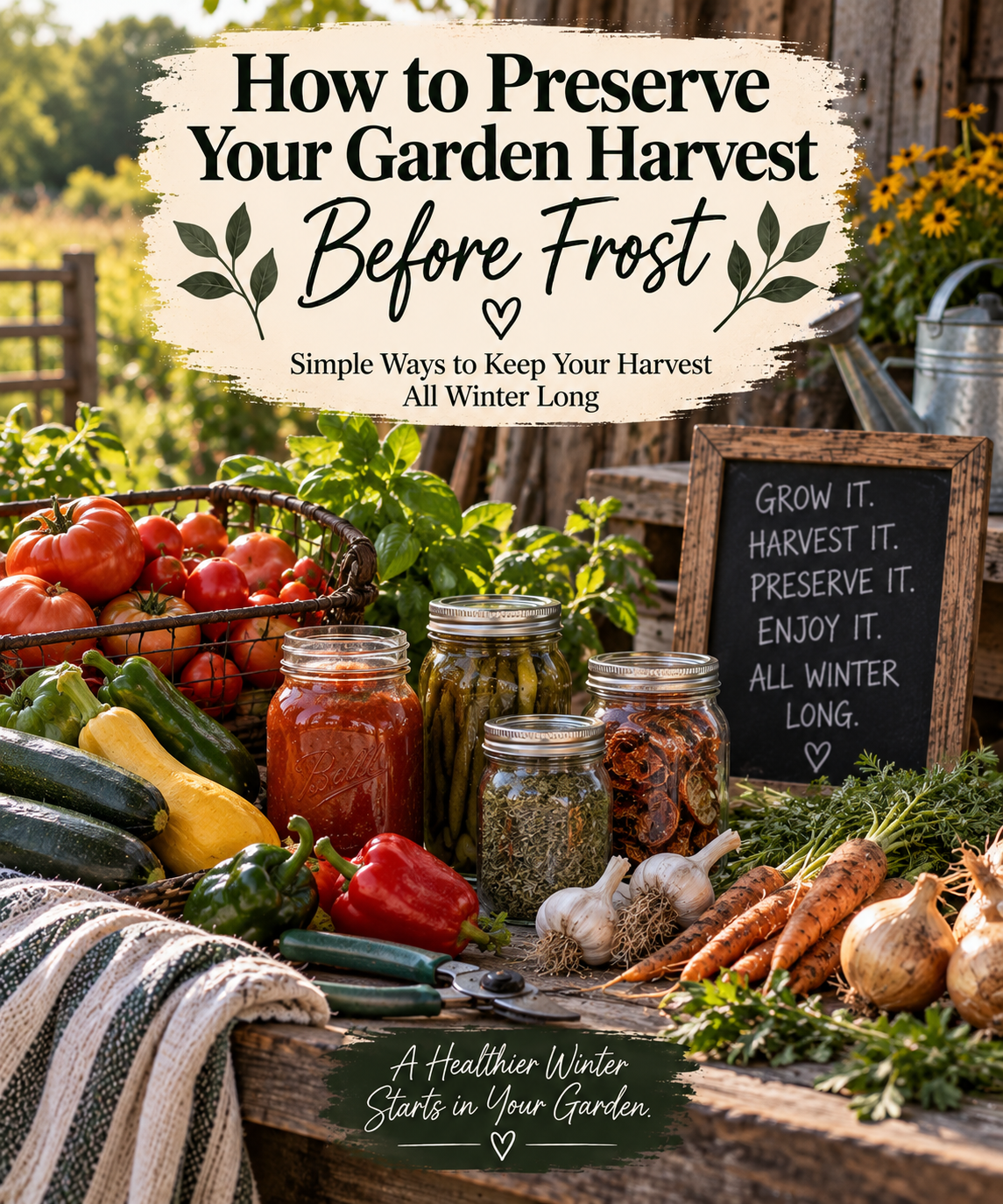 How to Preserve Your Garden Harvest Before Frost
