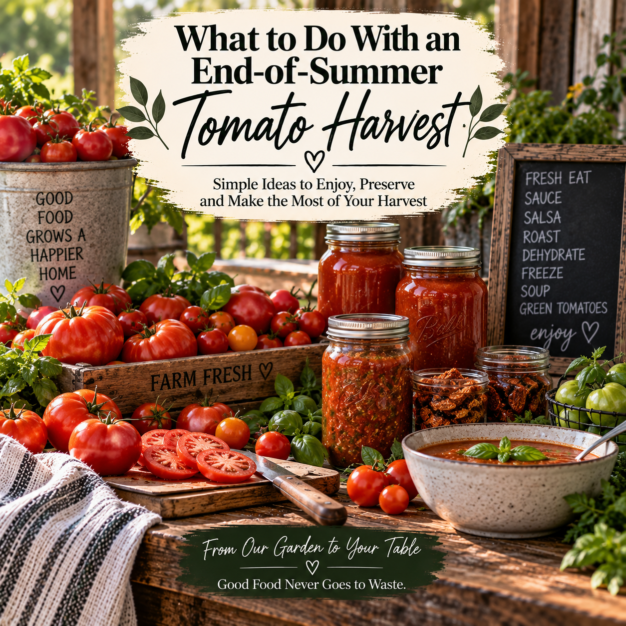 What to Do With an End-of-Summer Tomato Harvest