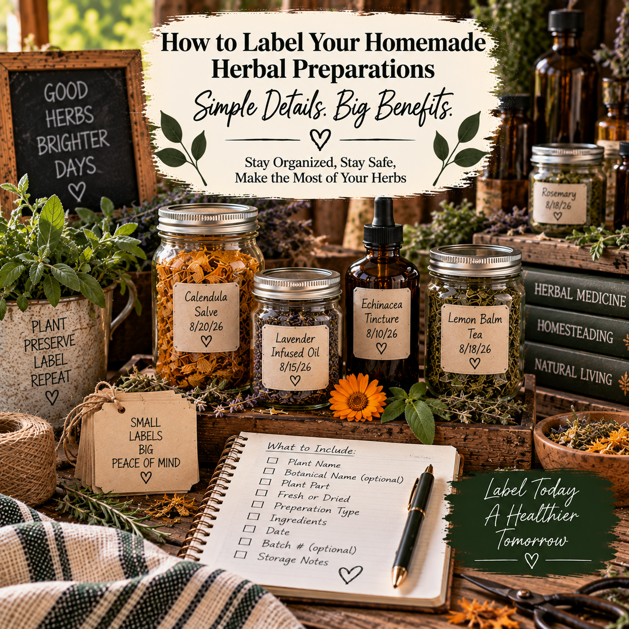 How to Label Your Homemade Herbal Preparations