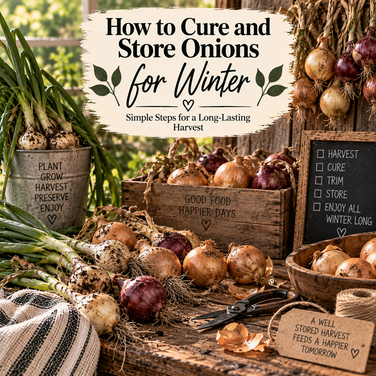 How to Cure and Store Onions for Winter